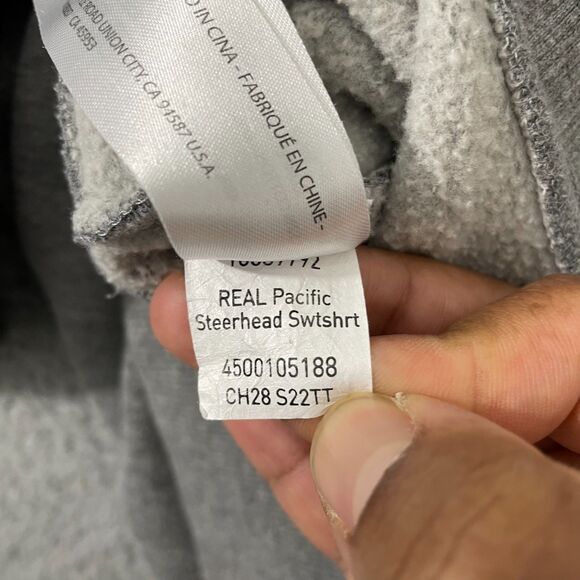 Ariat Real Pacific Steerhead Sweatshirt Women S Gray Western Crewneck Pullover - Picture 5 of 9